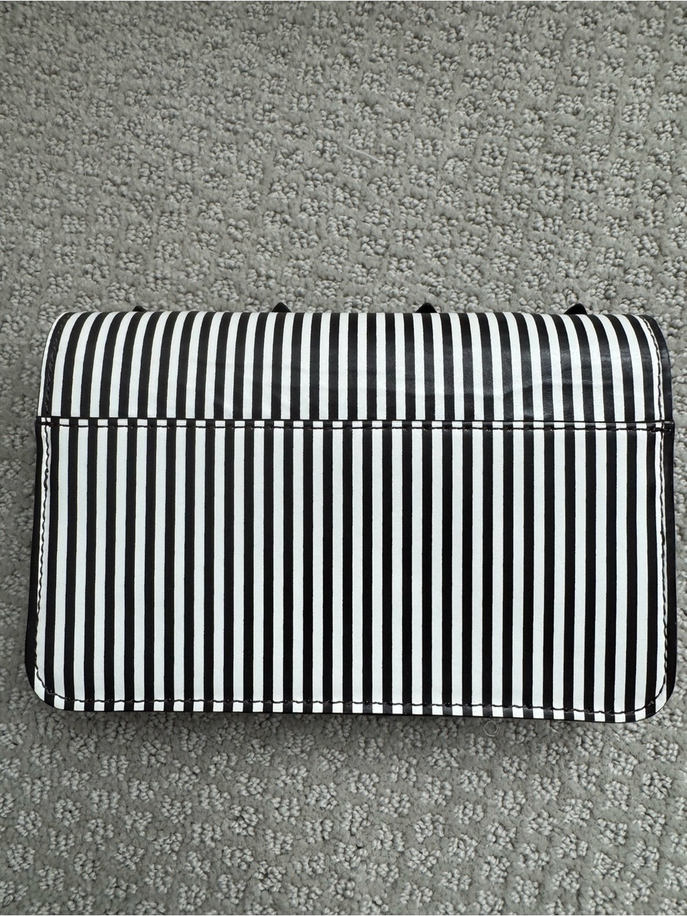 Henri Bendel Brown and White Floral Appliqué Crossbody Clutch - Picture 2 of 4